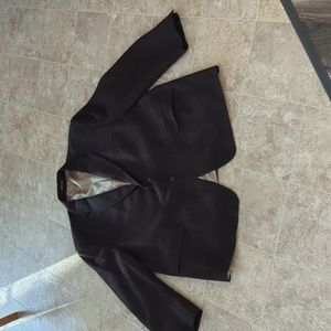 Vintage Chaps brown tweed houndstooth lambswool sport coat size 54R